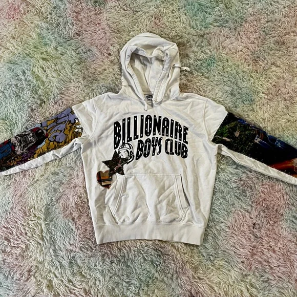 New Billionaire BOYS Club BB Trance Hoodie White Size Small - Picture 2 of 16